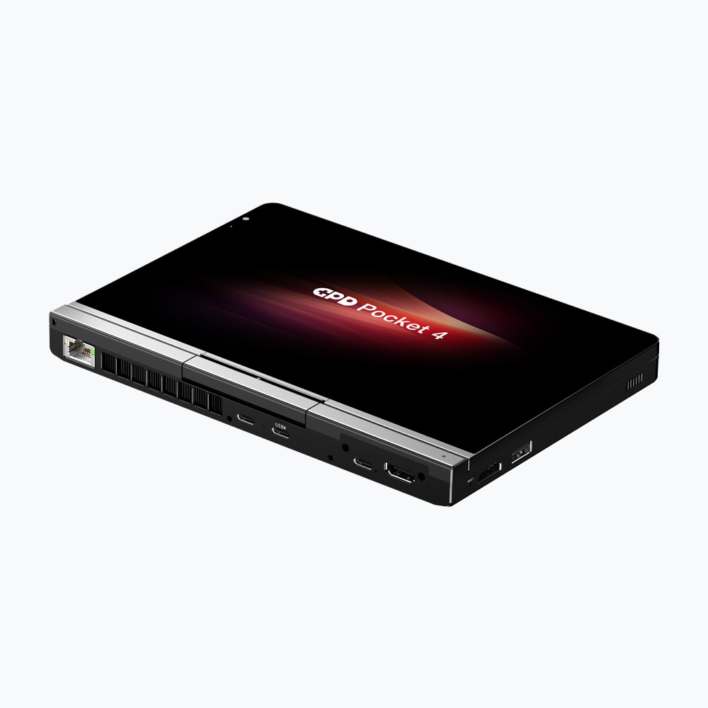 GPD Pocket 4 Ryzen 7 8840U/8 WQXGA (2560x1600) Touchscreen 144Hz IPS/x360/LAN/16GB/SSD 1TB/BT/BLKB/FPR/x360/Radeon 780M 3GB/Win 11 Graphite