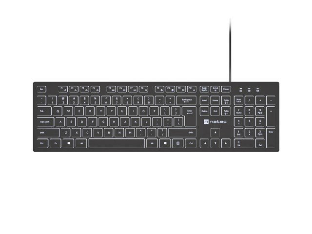 Natec Herring Glow US Keyboard with white backlight