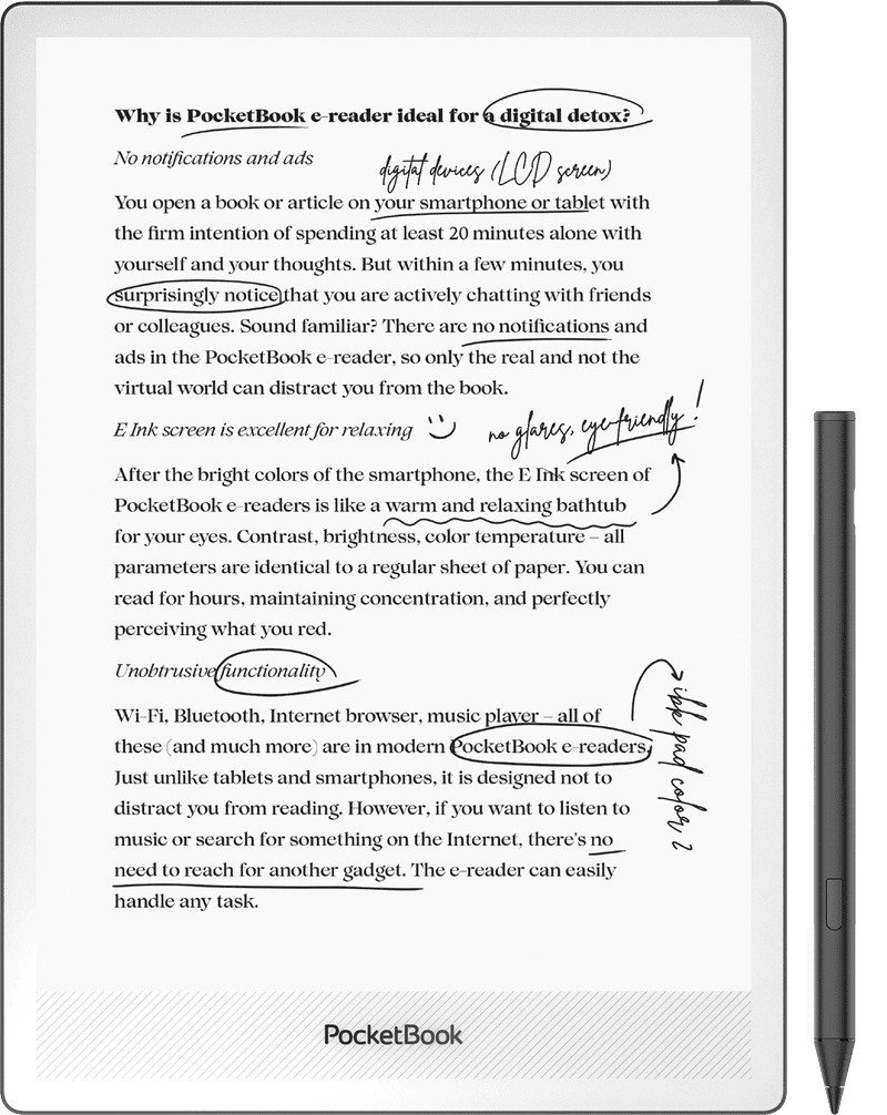 PocketBook InkPad One 1030 10.3 E-ink Mobius 32GB Wi-Fi E-reader Matte Black