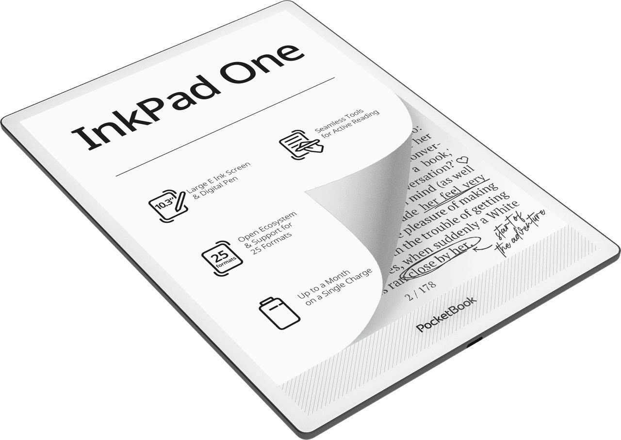 PocketBook InkPad One 1030 10.3 E-ink Mobius 32GB Wi-Fi E-reader Matte Black