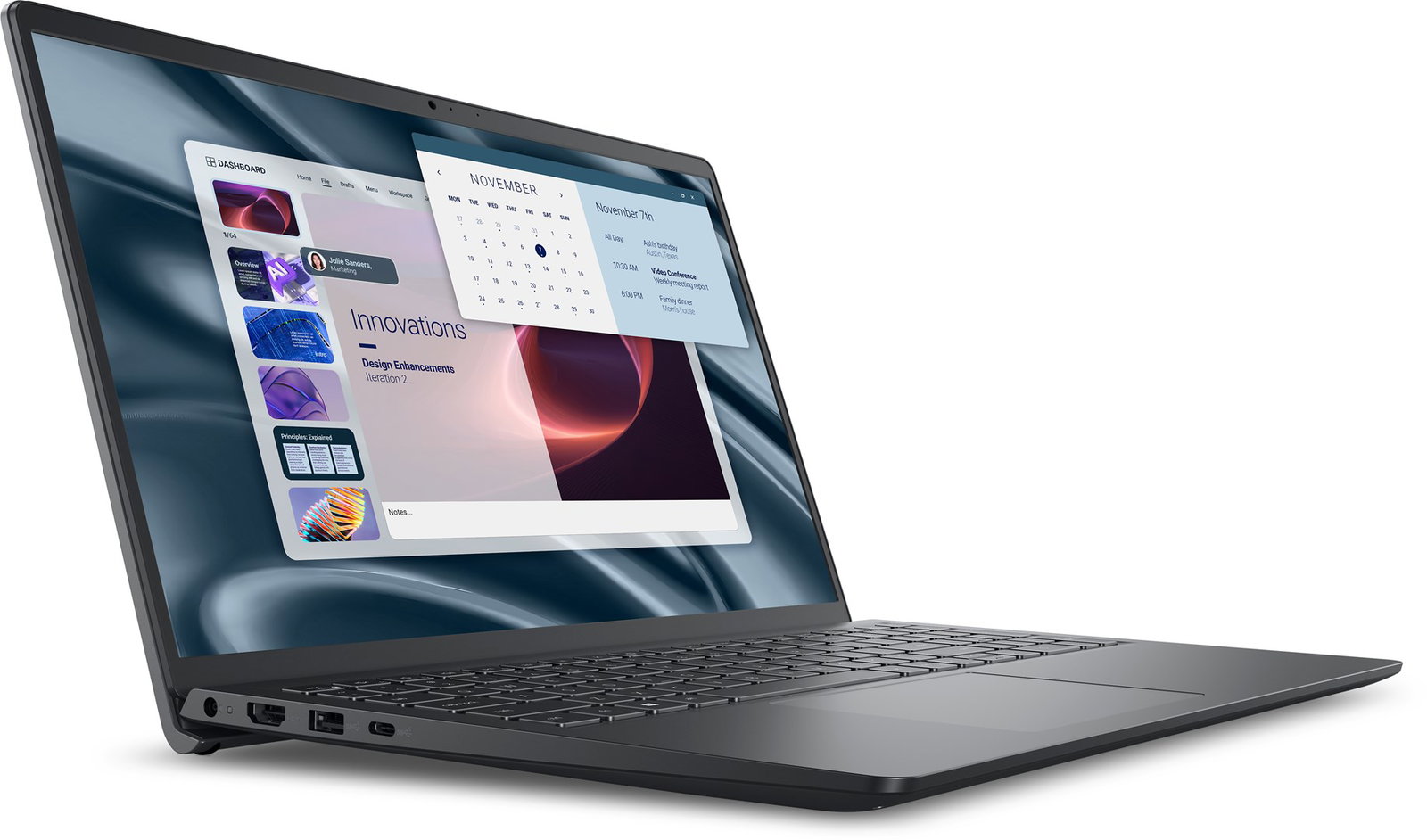 DELL PV15255 AMD Ryzen 3 7320U Laptop 39.6 cm (15.6) Full HD 8 GB LPDDR5-SDRAM 512 GB SSD Wi-Fi 5 (802.11ac) Windows 11 Pro Black
