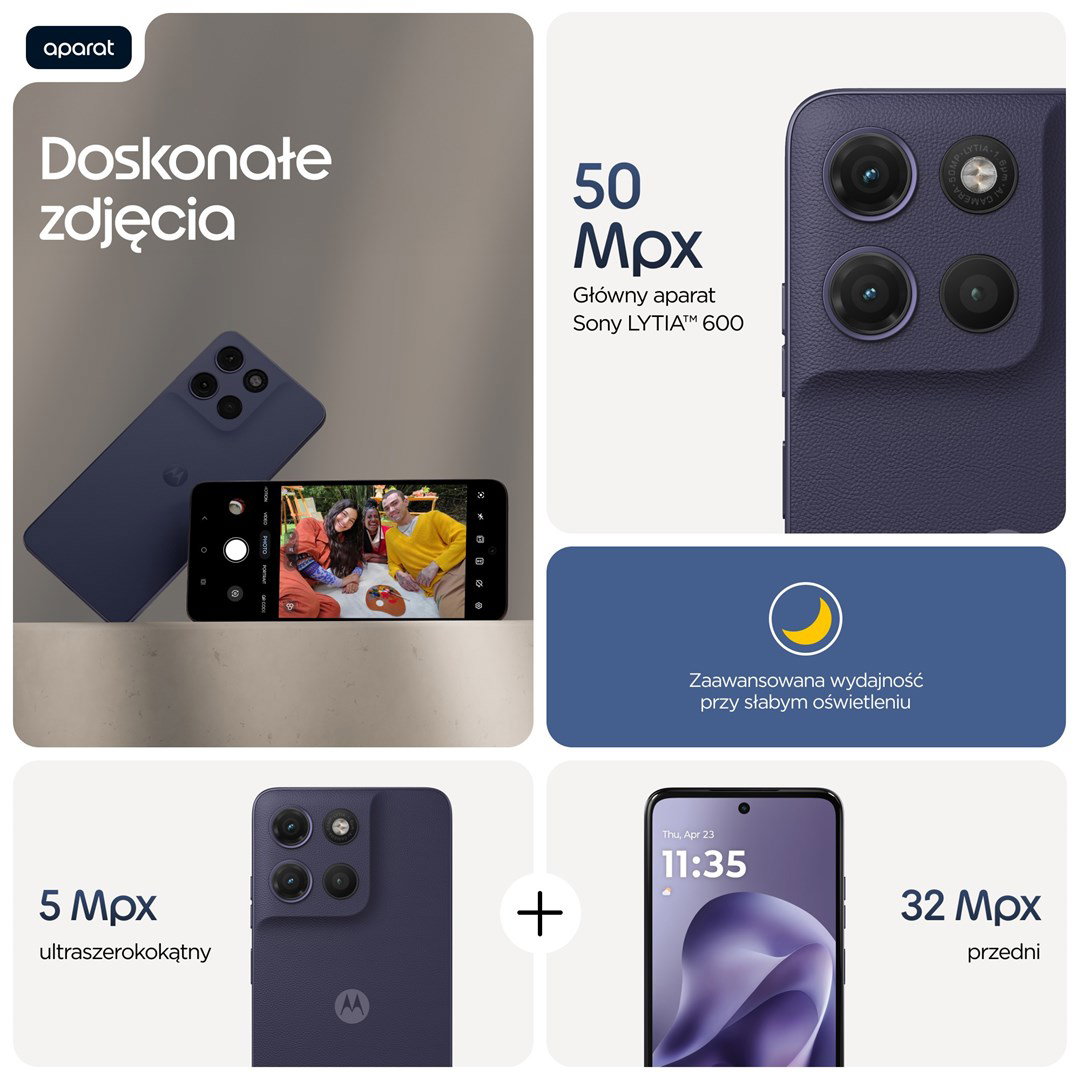 Motorola Moto G17 8/128 GB smartphone in PANTONE Evening Blue (Violet)