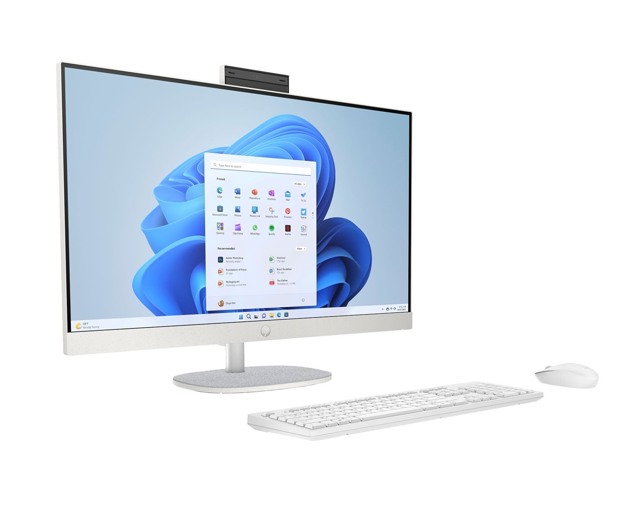 HP 27-cr0222nw AMD Ryzen 7 7730U 68.6 cm (27) 1920 x 1080 px All-in-One PC 16 GB DDR4-SDRAM 512 GB SSD Windows 11 Home Wi-Fi 6 (802.11ax) White