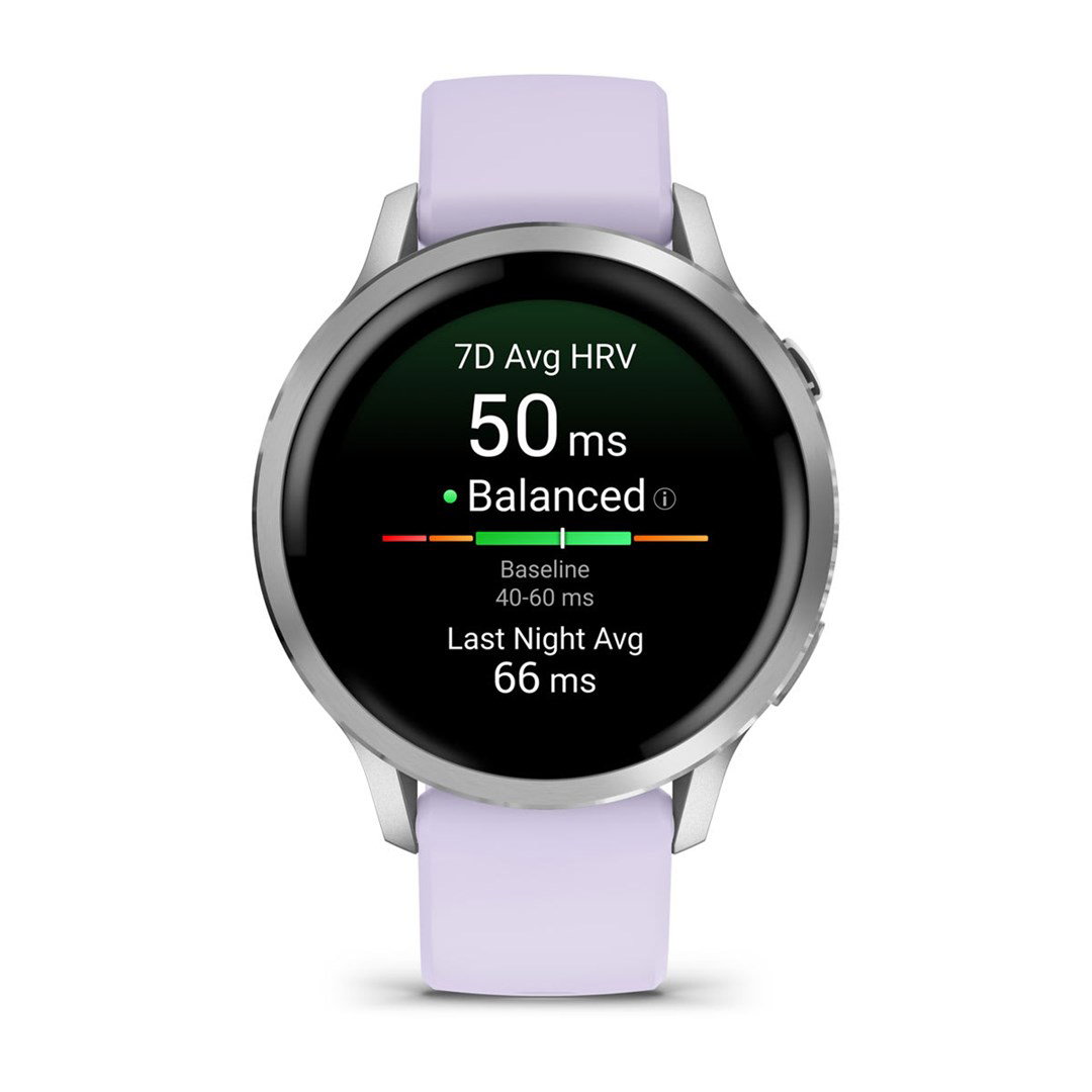 Garmin Venu 4 3.05 cm (1.2) AMOLED 41 mm Digital 390 x 390 pixels Touchscreen Silver Wi-Fi GPS (satellite)