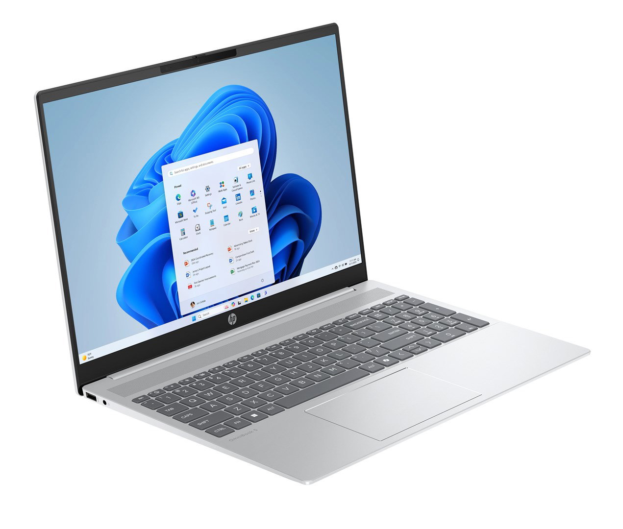HP OmniBook 5 AI 16-af1072nw Intel Core Ultra 5 225U Laptop 40.6 cm (16) 2K 16 GB LPDDR5x-SDRAM 512 GB SSD Wi-Fi 6E (802.11ax) FreeDOS AI PC Silver