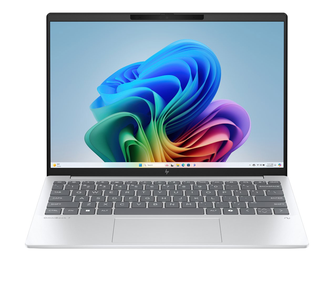 HP OmniBook 7 Aero Next Gen AI 13-bg1218nw Copilot+ PC AMD Ryzen AI 5 340 Laptop 33.8 cm (13.3) WQXGA 16 GB LPDDR5x-SDRAM 512 GB SSD Wi-Fi 6E (802.11ax) Windows 11 Home Silver