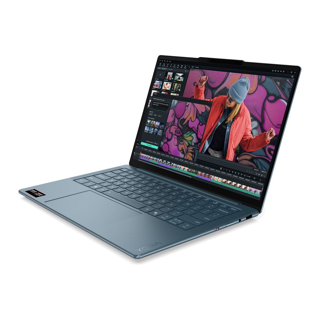 Lenovo Yoga Slim 7 14AKP10 Ryzen AI 5 340 14 WUXGA OLED 400 nits 60 Hz Glossy 16 GB LPDDR5-6400 512 GB SSD Radeon 840M Graphics 1080p webcam 70 Wh Win11 Tidal Teal
