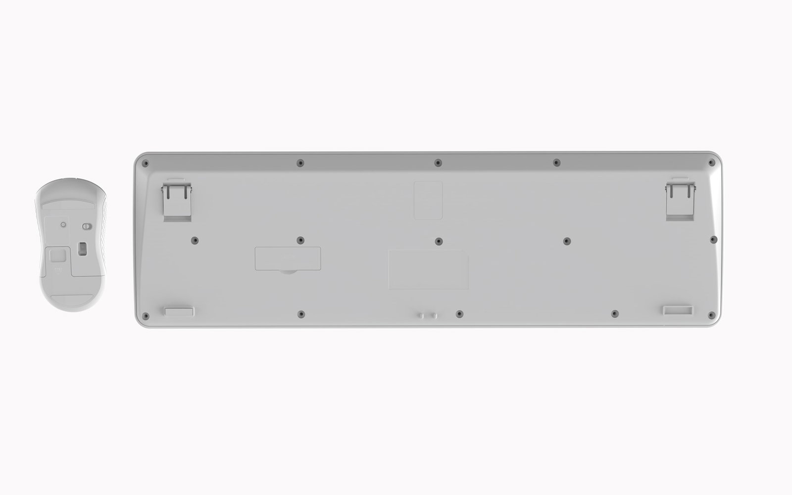 Gembird KBS-WPS-01 Slim Pro Business wireless desktop set, white, US layout