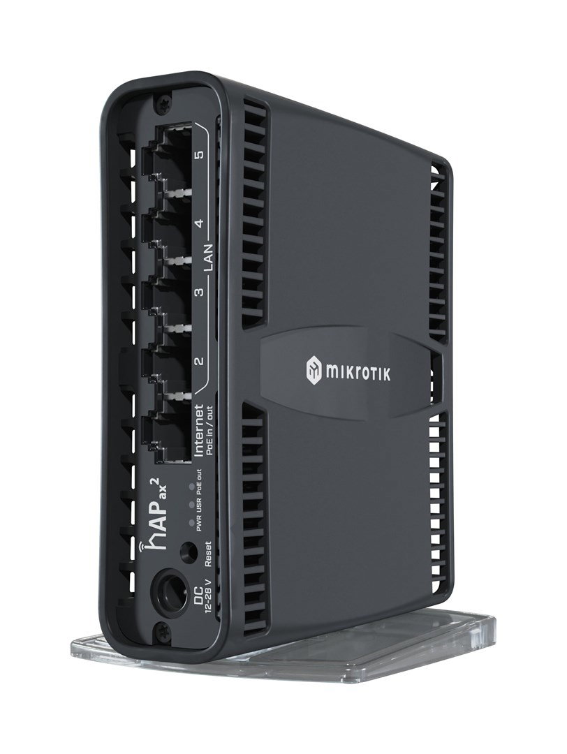 Mikrotik hAP ax2 wireless router Gigabit Ethernet Dual-band (2.4 GHz 5 GHz) Black