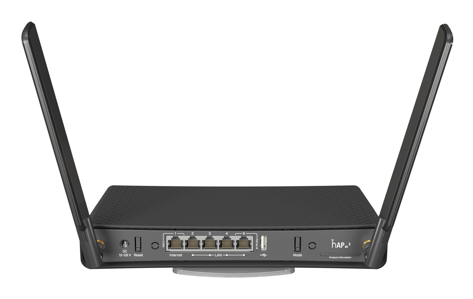 Mikrotik hAP ac wireless router Gigabit Ethernet Dual-band (2.4 GHz 5 GHz) Black