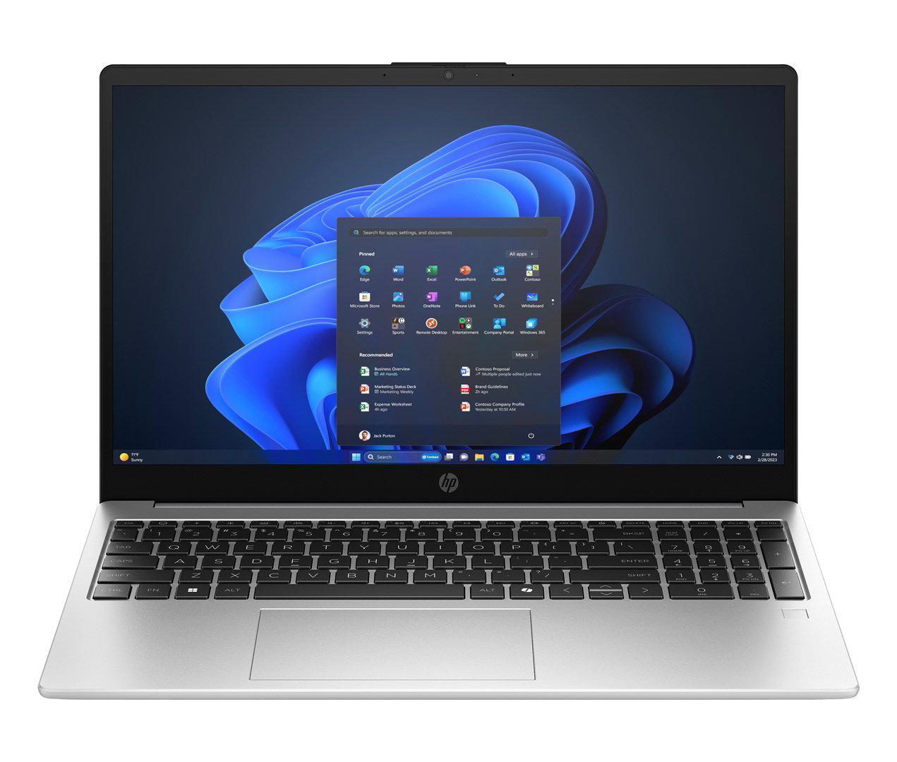 HP 250R G10 Intel Core 5 120U Laptop 39.6 cm (15.6) Full HD 16 GB DDR5-SDRAM 512 GB SSD Wi-Fi 6 (802.11ax) Windows 11 Pro Silver