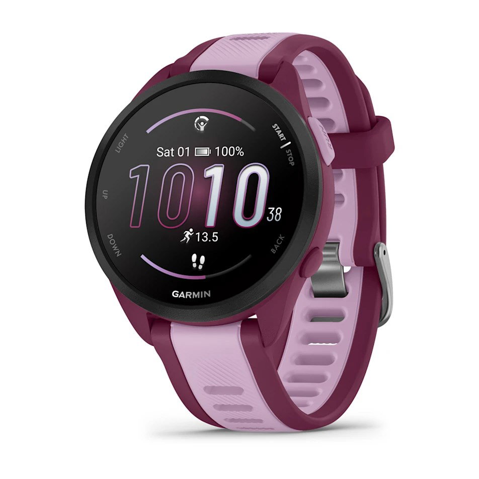 Garmin Forerunner 165 Music 3.05 cm (1.2) AMOLED 43 mm Digital 390 x 390 pixels Touchscreen Purple GPS (satellite)