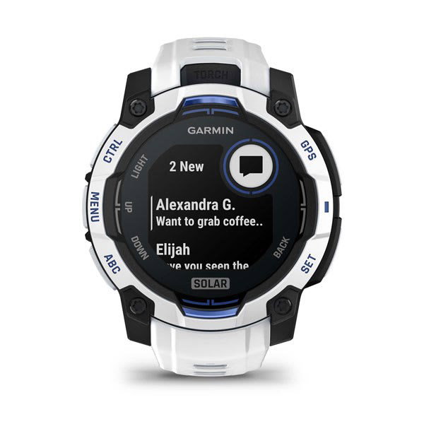 Garmin Instinct 3 Solar watch, 45mm, white