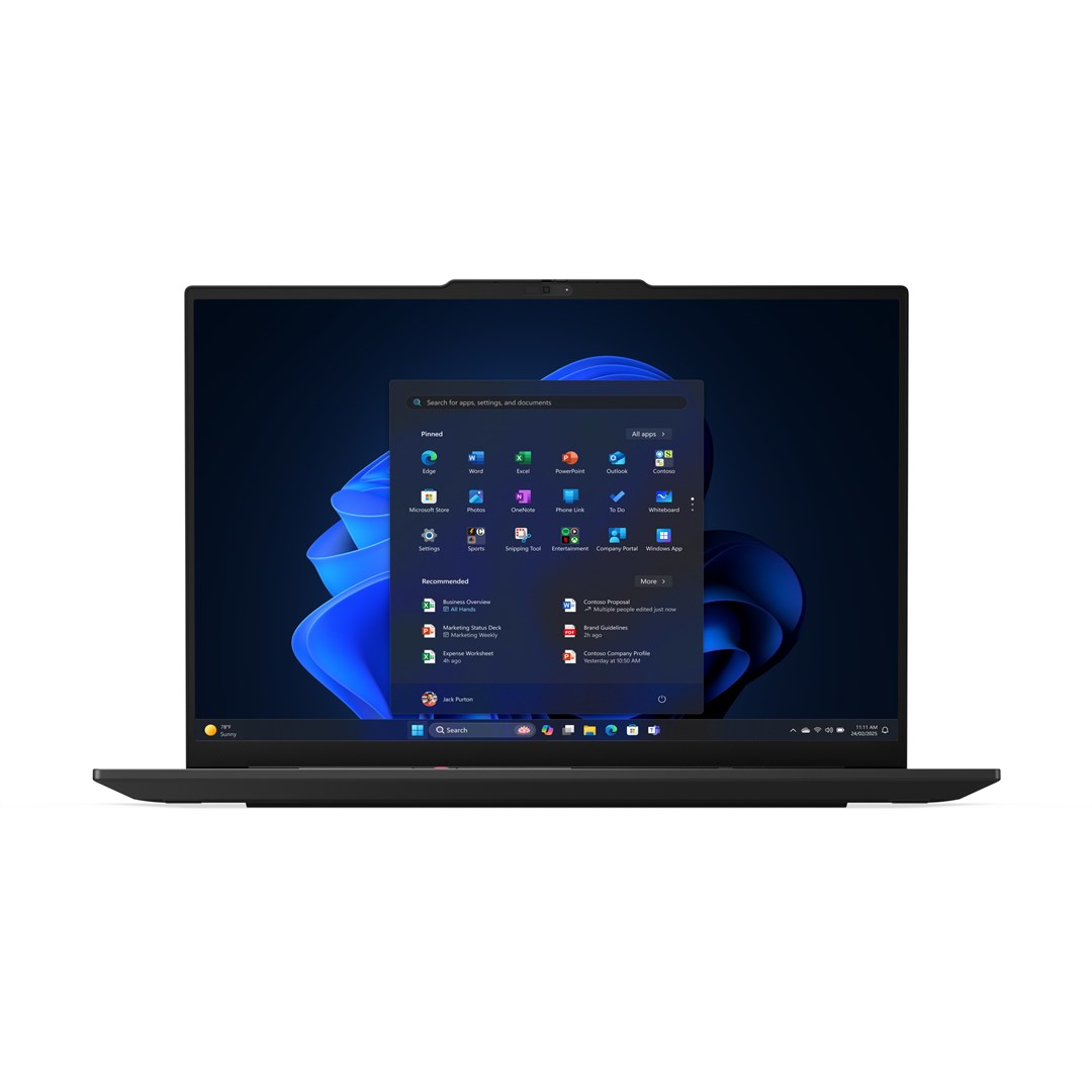 Lenovo ThinkPad E16 Gen 3 (Intel) Copilot+ PC Intel Core Ultra 5 226V Laptop 40.6 cm (16) WUXGA 16 GB LPDDR5x-SDRAM 512 GB SSD Wi-Fi 6E (802.11ax) Windows 11 Pro English Black