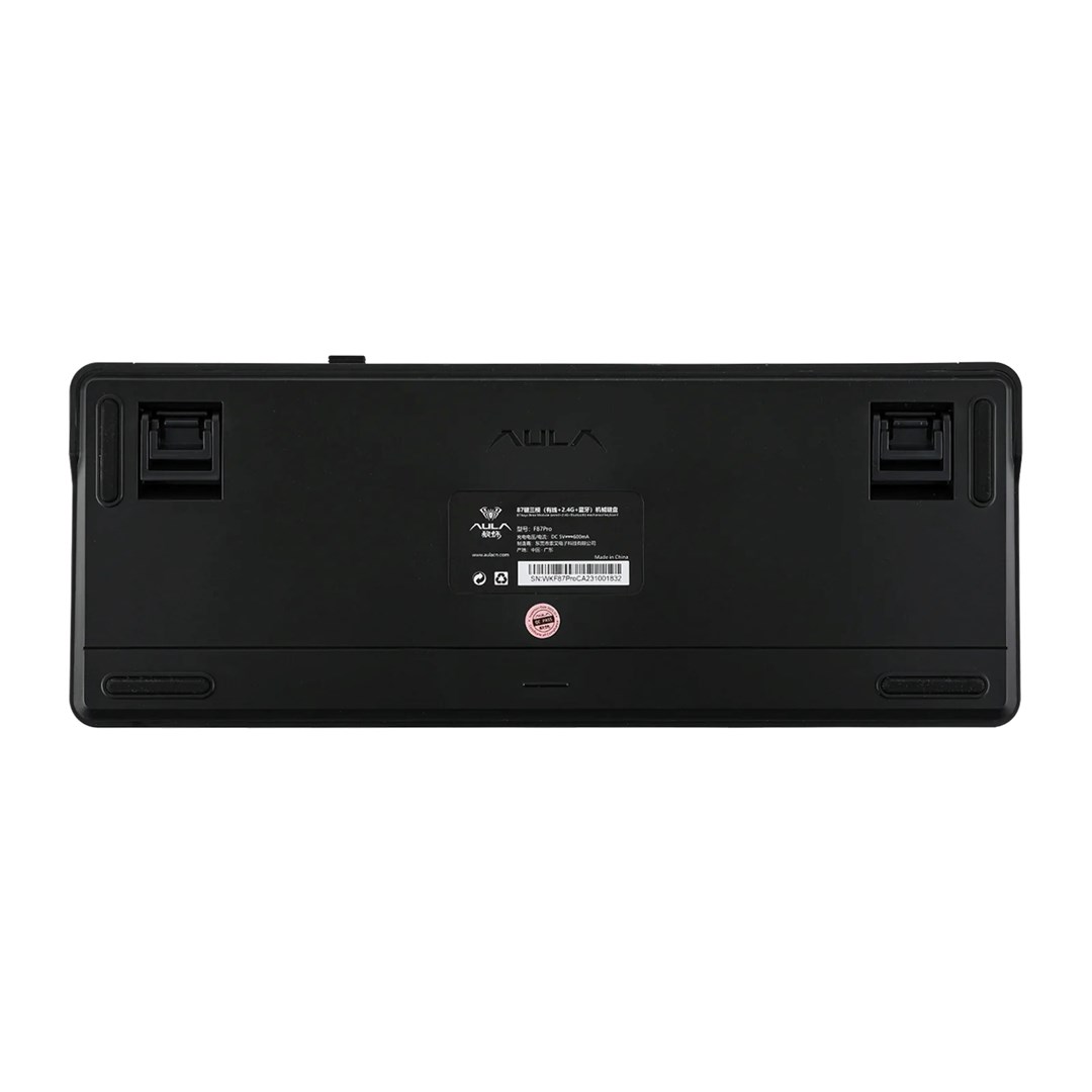 AULA Gasket F87 Pro Keyboard Black Cyan Blue GrayWoodV4 RGB