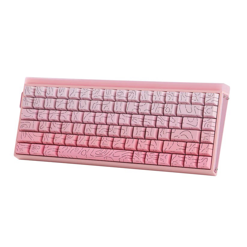 HERO84 HE PINK+Gradient+Contour Dragon King RGB AULA gasket keyboard