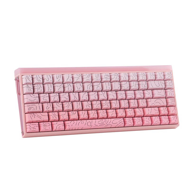 HERO84 HE PINK+Gradient+Contour Dragon King RGB AULA gasket keyboard