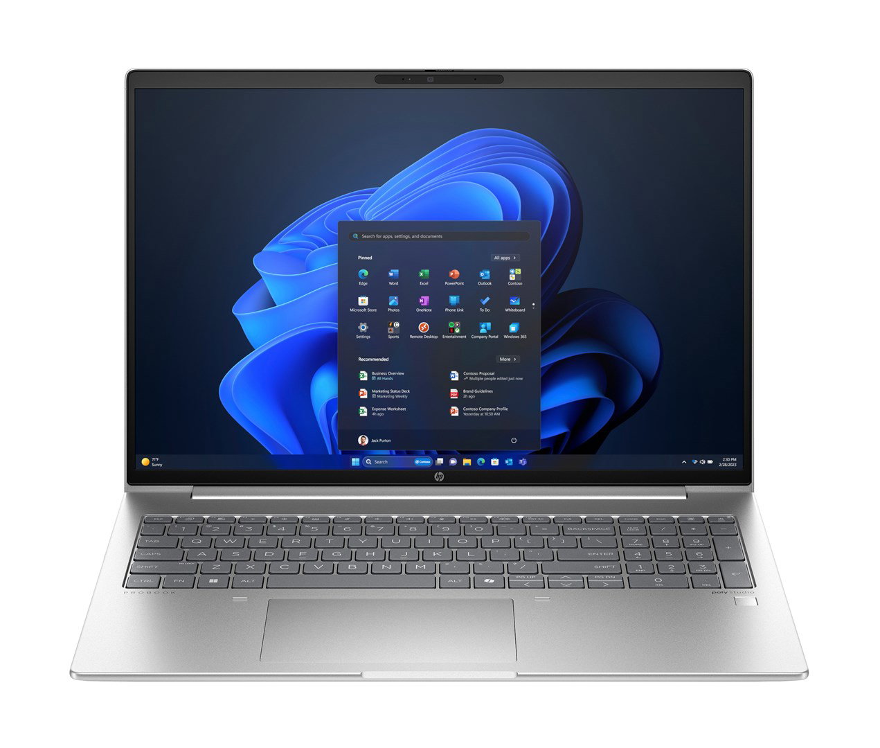 HP ProBook 465 G11 AMD Ryzen 5 7535U Laptop 40.6 cm (16) WUXGA 16 GB DDR5-SDRAM 512 GB SSD Wi-Fi 6E (802.11ax) Windows 11 Pro Silver
