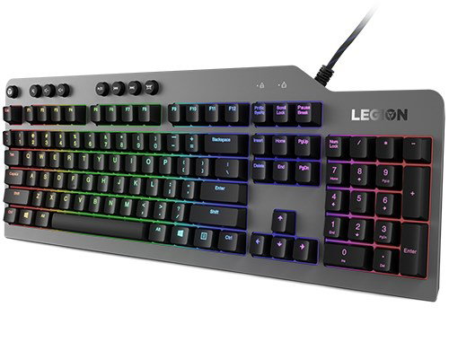 Lenovo Legion K500 keyboard Gaming USB QWERTY US English Black, Grey