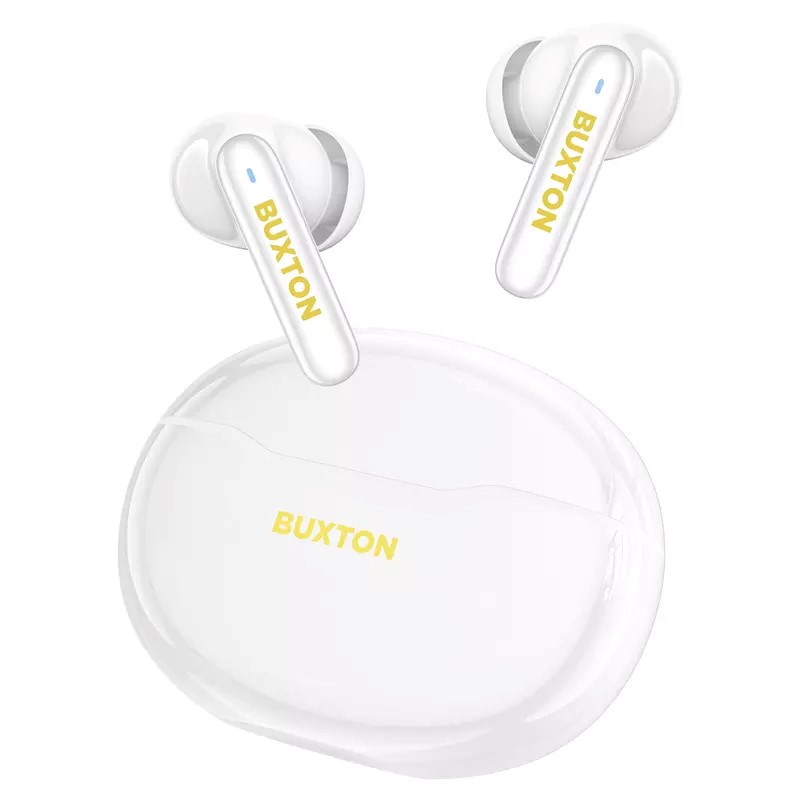 Buxton BTW 7200 White Tuya - In-ear wireless earphones with charging case, white