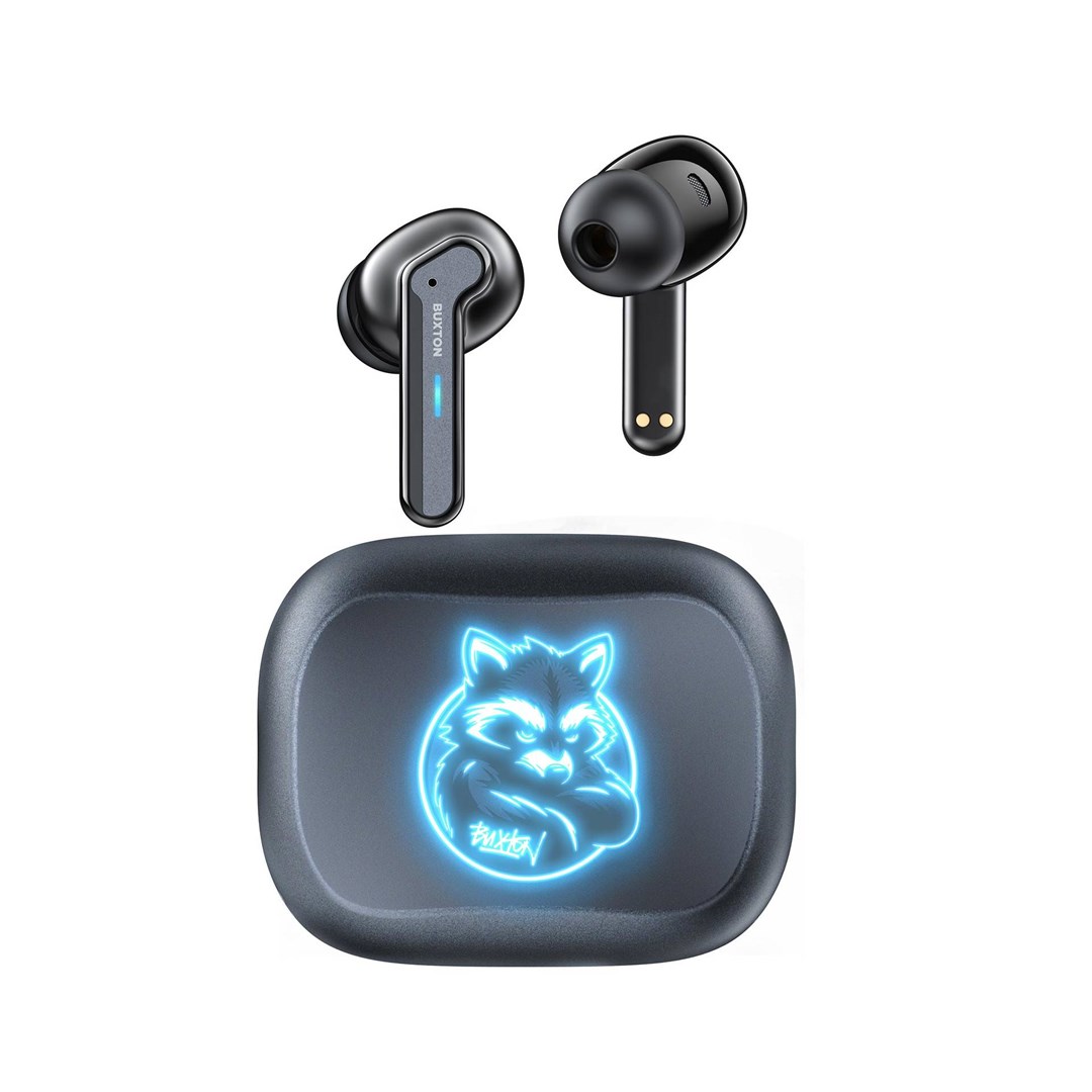 Buxton BTW 8200 Racoon - In-ear wireless earphones with charging case, white