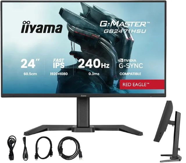 iiyama G-MASTER GB2471HSU-B1 computer monitor 60.5 cm (23.8) 1920 x 1080 pixels Full HD Black