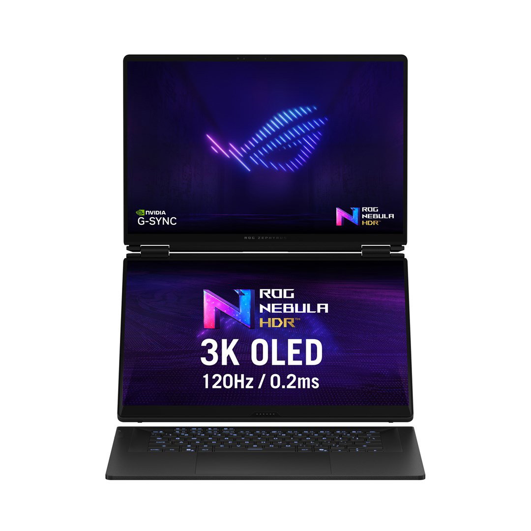 ASUS ROG Zephyrus Duo 16 GX651AX-U9322X Ultra 9 386H 2x16.03K Touch OLED 120Hz 1100nits AG 32GB LPDDR5X SSD2TB GeForce RTX 5090 24GB Cam1080p + IR 90WHrs W11Pro Aluminum Stellar Grey