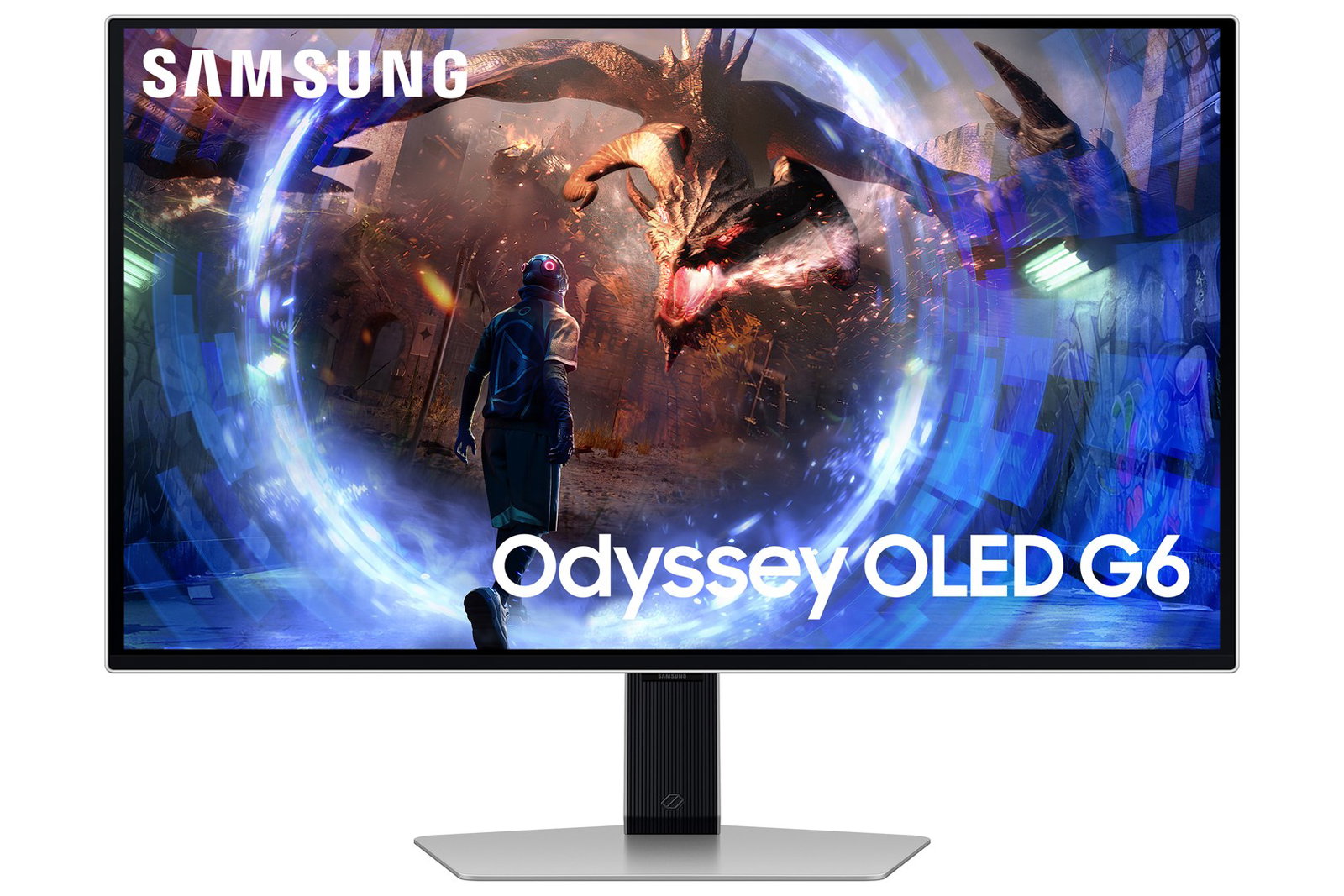 Samsung G60SD computer monitor 68.6 cm (27) 2560 x 1440 pixels Quad HD OLED Silver