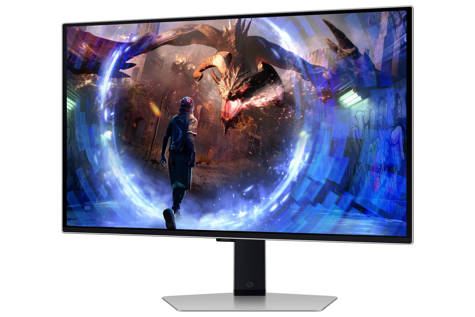 Samsung G60SD computer monitor 68.6 cm (27) 2560 x 1440 pixels Quad HD OLED Silver