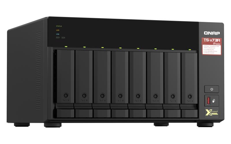 QNAP TS-873A NAS Tower Ryzen Embedded V1500B 8 GB DDR4 0 TB QNAP Turbo System Black