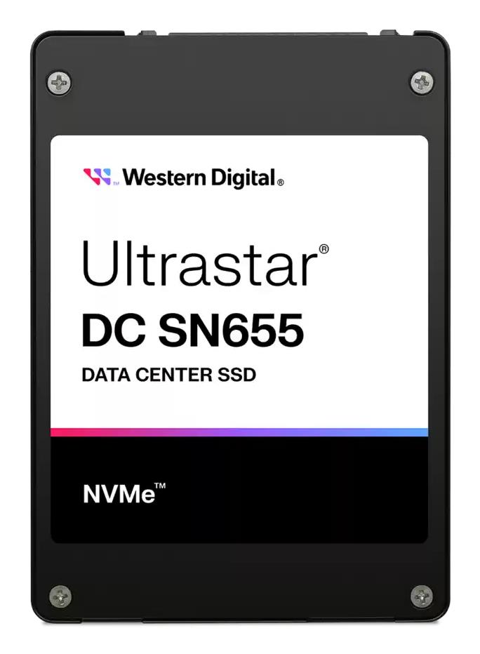 SSD WESTERN DIGITAL SSD series Ultrastar DC SN655 3.84TB PCIe Gen4 NVMe NAND flash technology TLC Write speed 2600 MBytes/sec Read speed 6800 MBytes/sec Form Factor U.3 MTBF 25000000 hours 0TS2461