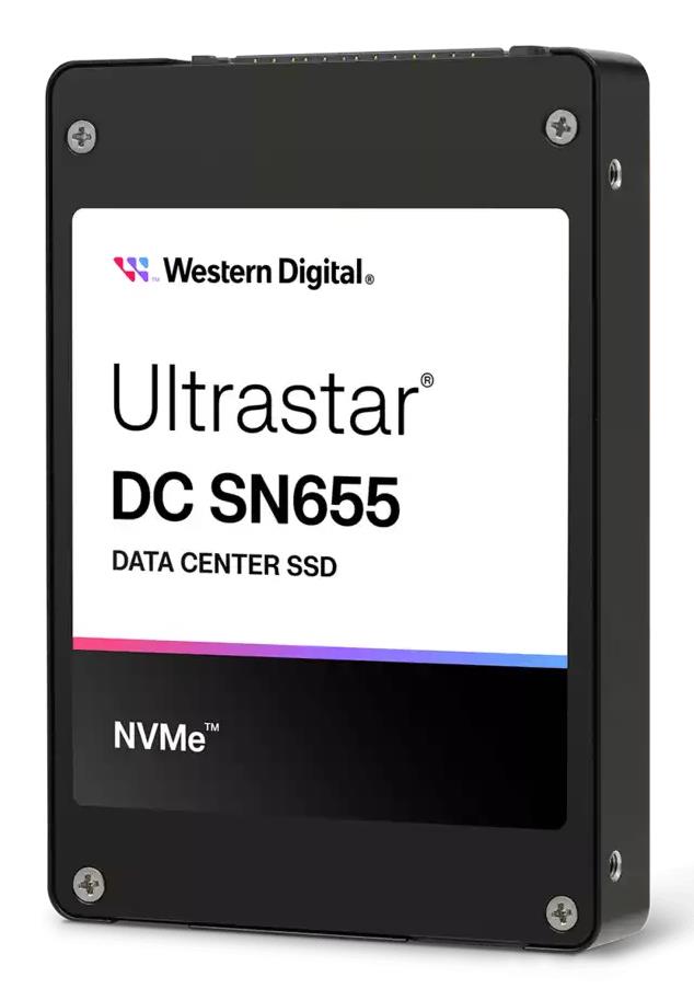 SSD WESTERN DIGITAL SSD series Ultrastar DC SN655 3.84TB PCIe Gen4 NVMe NAND flash technology TLC Write speed 2600 MBytes/sec Read speed 6800 MBytes/sec Form Factor U.3 MTBF 25000000 hours 0TS2461