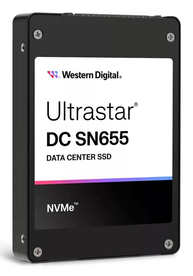 SSD WESTERN DIGITAL SSD series Ultrastar DC SN655 3.84TB PCIe Gen4 NVMe NAND flash technology TLC Write speed 2600 MBytes/sec Read speed 6800 MBytes/sec Form Factor U.3 MTBF 25000000 hours 0TS2461