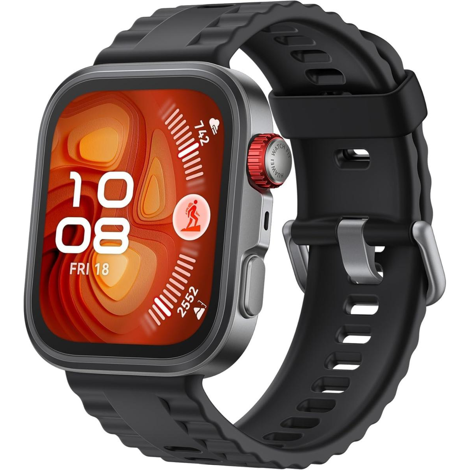 Huawei Watch Fit 4 Pro Grey (Black Rubber Strap)