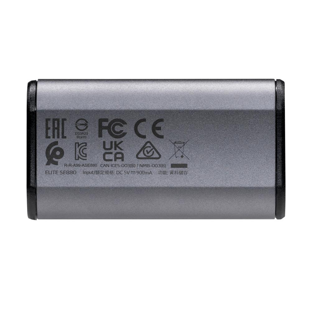 External SSD ADATA SE880 4TB USB-C Write speed 2000 MBytes/sec Read speed 2000 MBytes/sec AELI-SE880-4TCGY