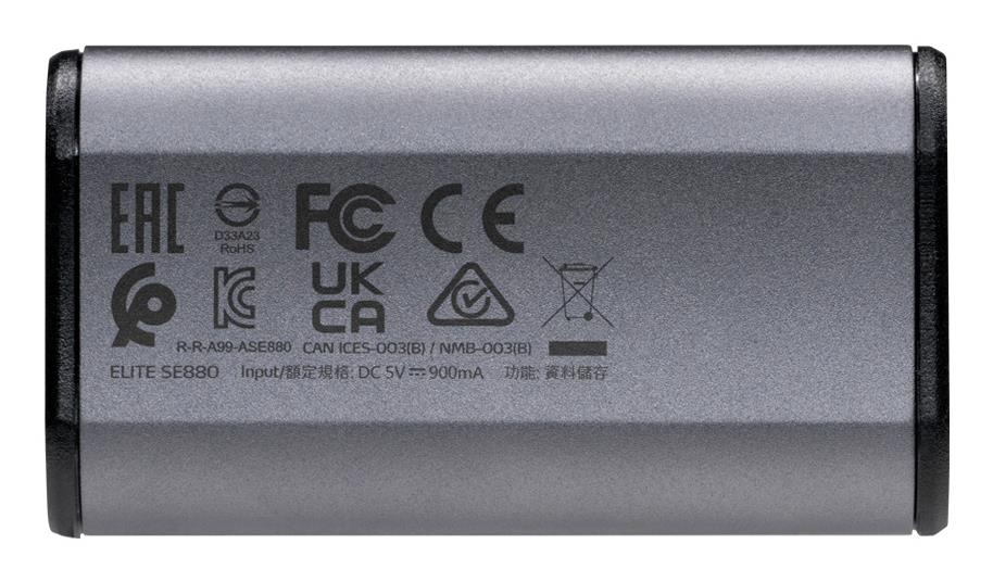 External SSD ADATA SE880 4TB USB-C Write speed 2000 MBytes/sec Read speed 2000 MBytes/sec AELI-SE880-4TCGY
