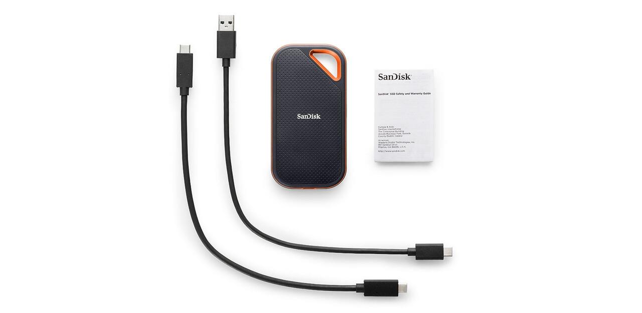 External SSD SANDISK Extreme Pro 2TB Write speed 2000 MBytes/sec Read speed 2000 MBytes/sec Proprietary SDSSDE81-2T00-G25