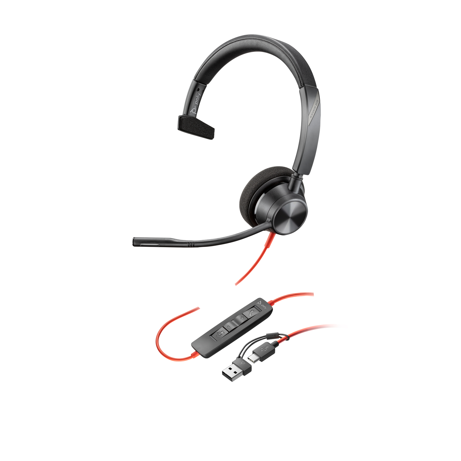 Poly BW 3310 Mono USB-C HS+USB-C-A