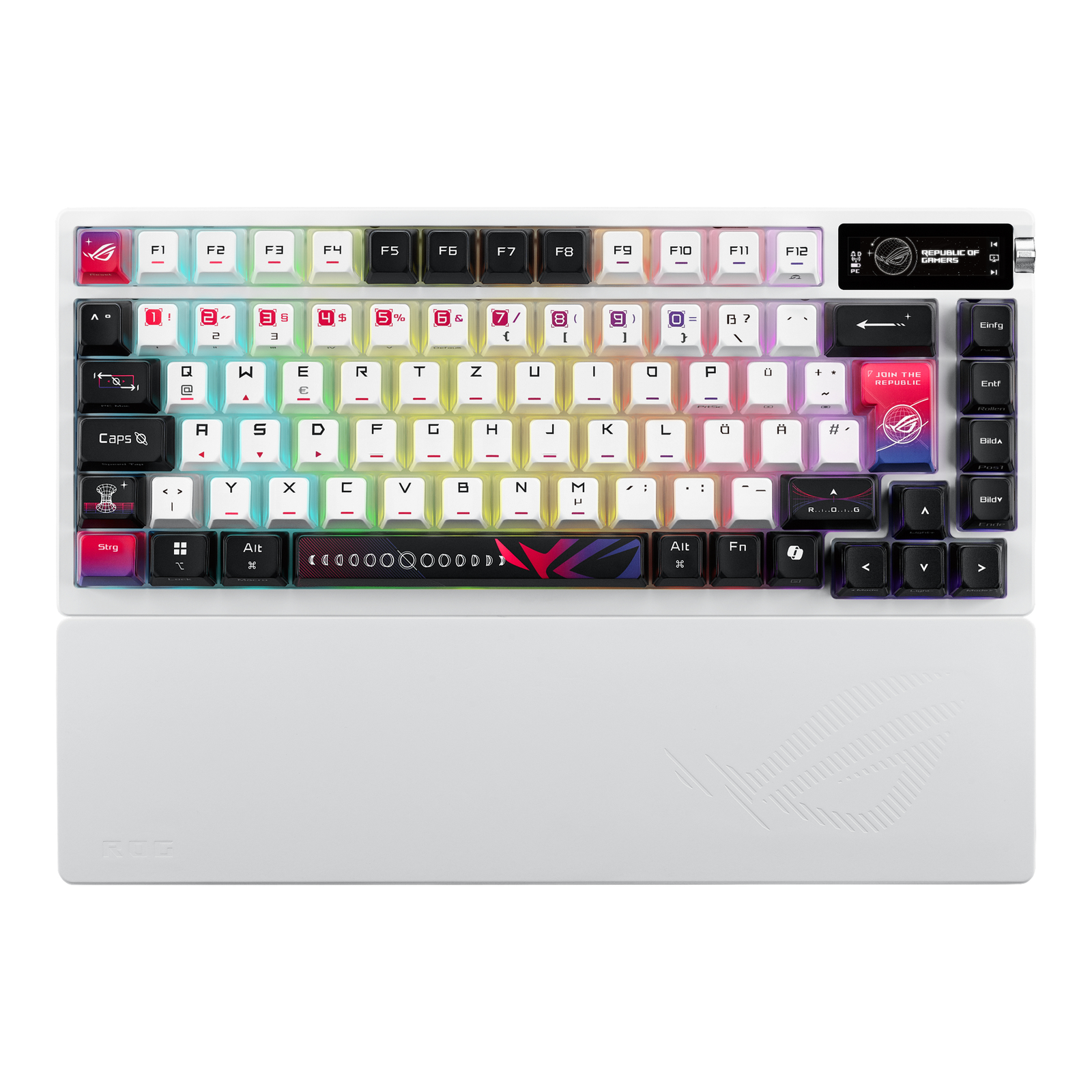 ASUS ROG Azoth X keyboard Gaming USB + RF Wireless + Bluetooth QWERTZ White