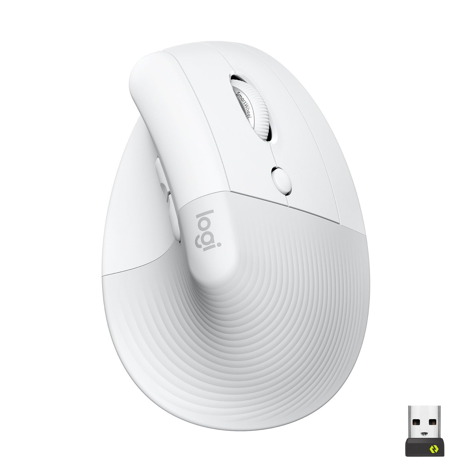 Logitech Lift Vertical Ergonomic Mouse Optical Wireless White