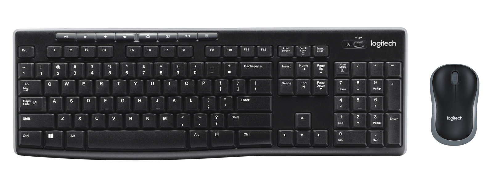 Logitech Wireless Desktop MK270 USB Black
