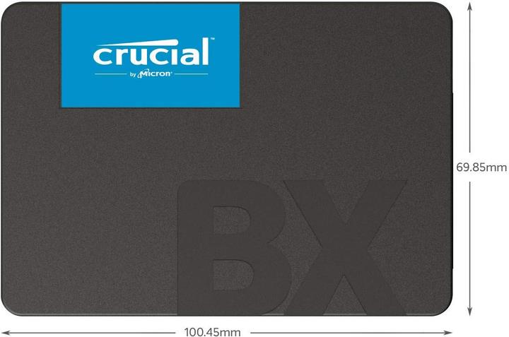 SSD CRUCIAL BX500 2TB SATA 3.0 Write speed 500 MBytes/sec Read speed 540 MBytes/sec 2,5 TBW 720 TB MTBF 1500000 hours CT2000BX500SSD1