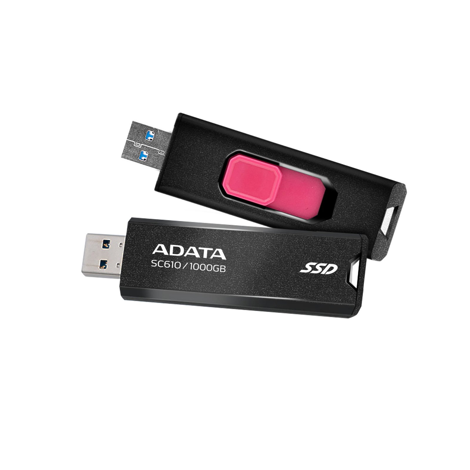 External SSD ADATA SC610 2TB USB 3.2 Write speed 500 MBytes/sec Read speed 550 MBytes/sec SC610-2000G-CBK/RD