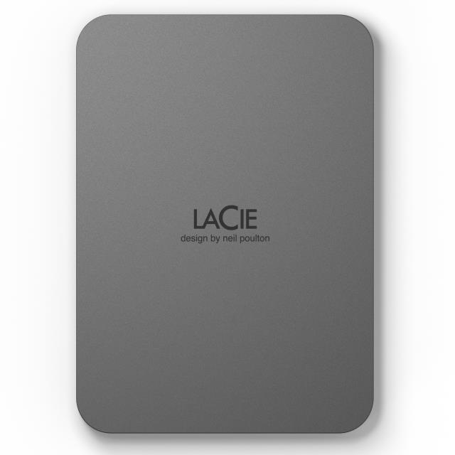 External HDD LACIE Mobile Drive Secure STLR2000400 2TB USB-C USB 3.2 Colour Space Gray STLR2000400