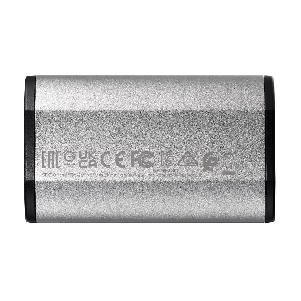 External SSD ADATA SD810 1TB USB-C Write speed 2000 MBytes/sec Read speed 2000 MBytes/sec SD810-1000G-CSG