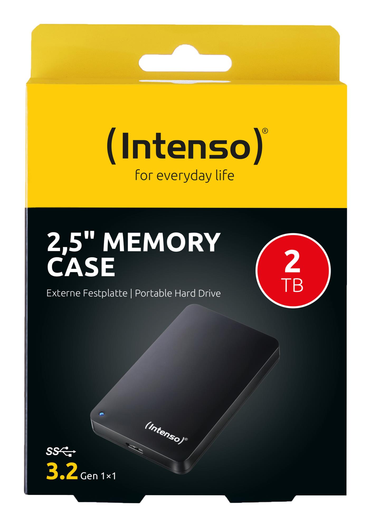 External HDD INTENSO Memory Case 2TB USB 3.0 Colour Black 6021580