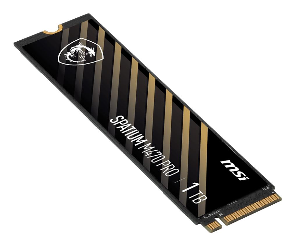 SSD MSI SPATIUM M470 PRO 1TB M.2 PCIe Gen4 NVMe 3D NAND Write speed 4500 MBytes/sec Read speed 6000 MBytes/sec 2.15mm TBW 320 TB MTBF 150000 hours S78-440L0J0-P83