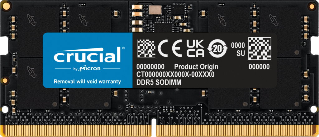 Crucial DDR5 Module 16GB SO DIMM 262-PIN 4800 MHz