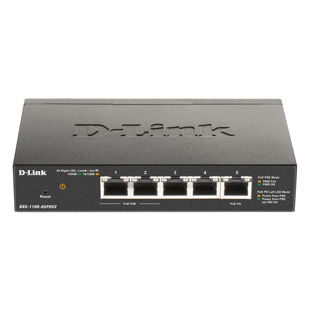 D-Link DGS-1100-05PDV2 Smart Managed Switch Gigabit Ethernet PoE 8W