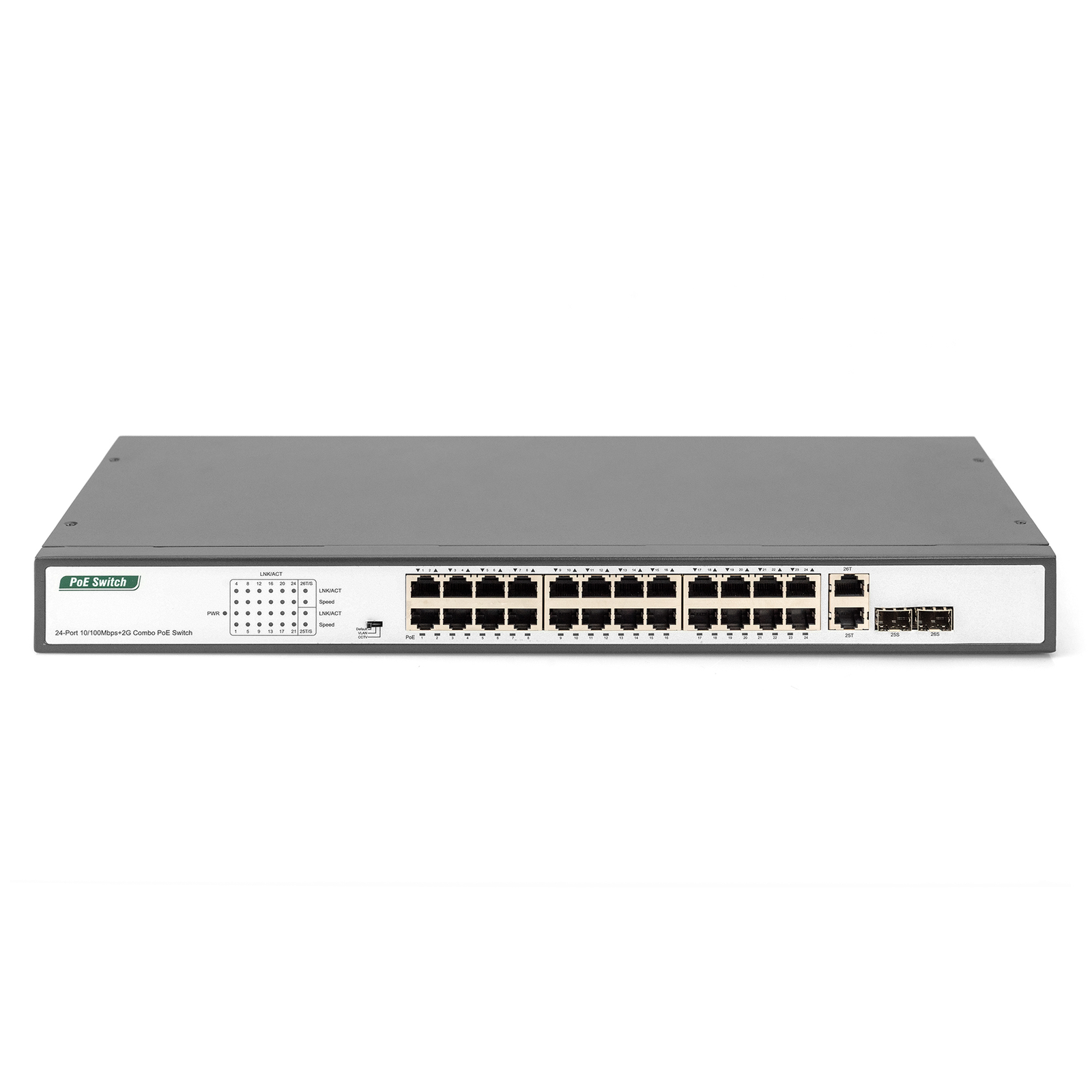 Digitus Switch 24-Port 10 100 370W PoE Unmanaged Black